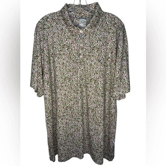 Callaway Opti-Dri Tropical Fruit Print Golf Polo Shirt XL - Picture 2 of 8